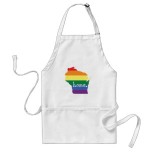 Wisconsin Gay Pride   Karte des Zuhause Schürze