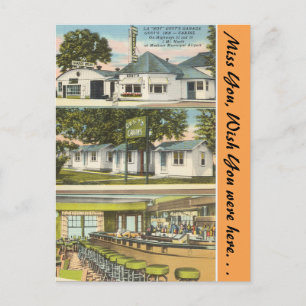 Wisconsin, Gest's Garage, Inn & Cabins, Madison Postkarte