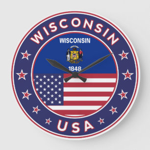 Wisconsin Große Wanduhr