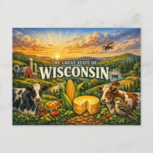 Wisconsin Grußpostkarte Postkarte