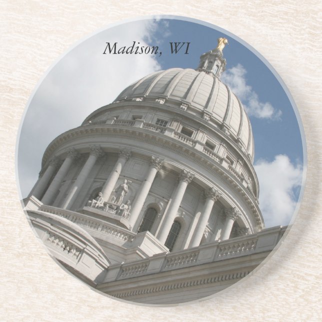 Wisconsin Hauptstadt Untersetzer (Vorne)