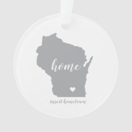 Wisconsin Heimat Personalisiertes Ornament