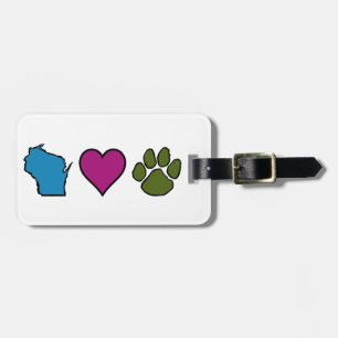 Wisconsin-Herz-Tiere Gepäckanhänger