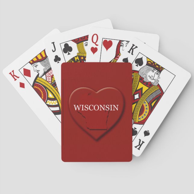 Wisconsin Herzkarte Spielkarten (Rückseite)