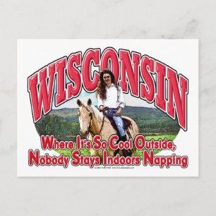 Wisconsin Horse Postkarte