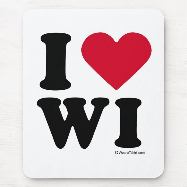 WISCONSIN - "ICH LIEBEWI" "ICH LIEBE WISCONSIN " MOUSEPAD (Vorne)