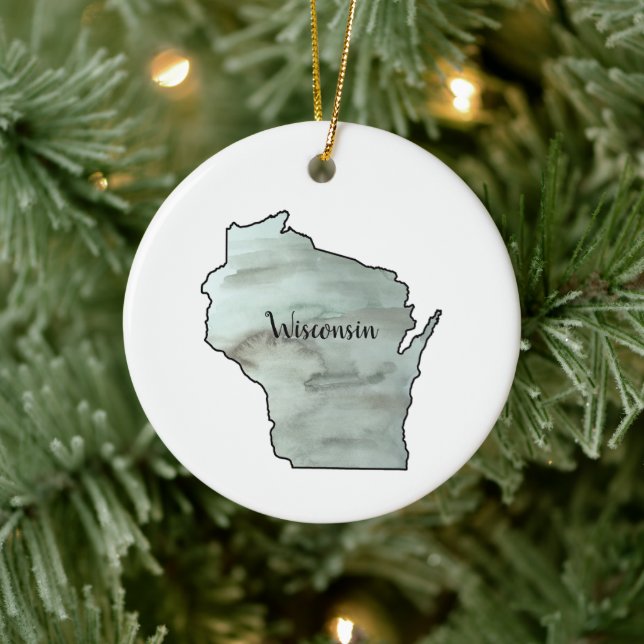 Wisconsin Illustration Painting Keramik Orname Ornament (Baum)