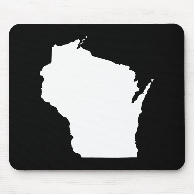 Wisconsin in Weiß Mousepad (Vorne)