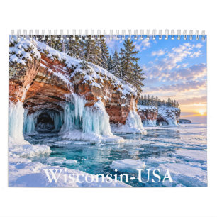 Wisconsin-Kalender mit landschaftlichen Motiven Kalender