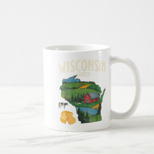 Wisconsin Käse Staatsstolz Bauernhof Milchliebhabe Kaffeetasse