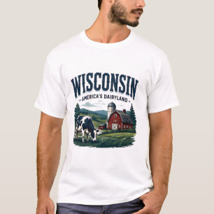 Wisconsin Landschaften Erbe T-Shirt