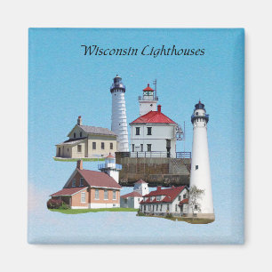 Wisconsin Lighthouse-Magnet Magnet