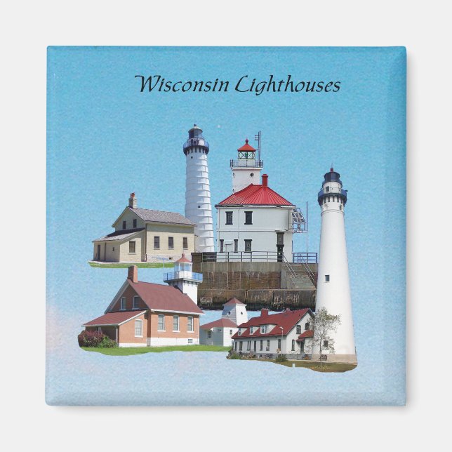 Wisconsin Lighthouse-Magnet Magnet (Vorne)