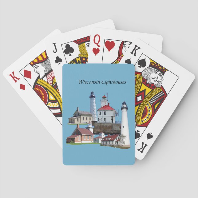 Wisconsin Lighthouses spielen Karten Spielkarten (Rückseite)