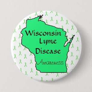 Wisconsin Lyme-Borreliose-Bewusstseins-Button Button