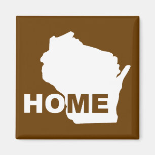 Wisconsin Maison loin de l'État Fridge Magnet