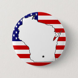 WISCONSIN MAP BUTTON