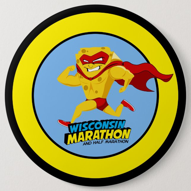 Wisconsin-Marathonlauf-Tag Button (Vorderseite)