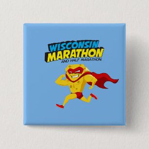 Wisconsin-Marathonlauf-Tag Button