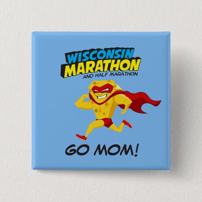 Wisconsin-Marathonlauf-Tag Button (Vorderseite)