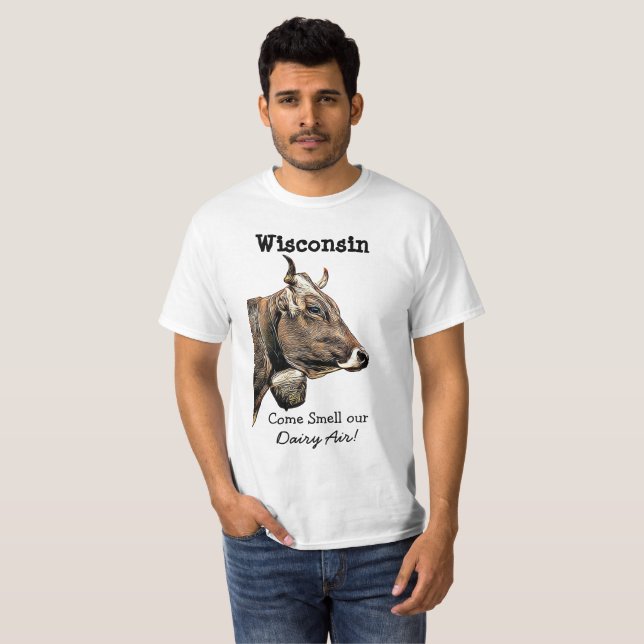 Wisconsin-Molkereiluft-Spaß-Shirt T-Shirt (Vorne ganz)