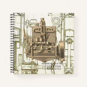 Wisconsin Motor Milwaukee Wisconsin Gas Motor K5 Notizbuch