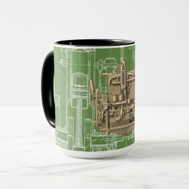 Wisconsin Motor Milwaukee Wisconsin Gas Motor K Tasse (Vorderseite Links)