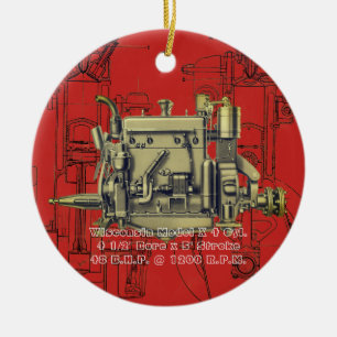 Wisconsin Motor Milwaukee Wisconsin Gas Motor X Keramikornament