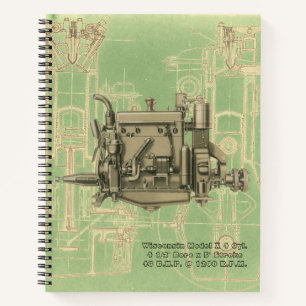 Wisconsin Motor Milwaukee Wisconsin Gas Motor X Notizbuch