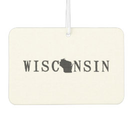 Wisconsin Name mit Staat-formatiertem Letter Autolufterfrischer