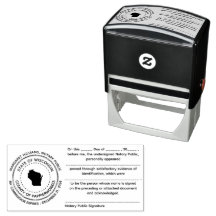 Wisconsin Notary Public Recognition Briefmarke