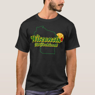 Wisconsin Old modische Green Bay Green and Gold T-Shirt