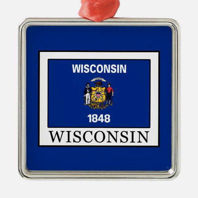 Wisconsin Ornament Aus Metall (Vorne)