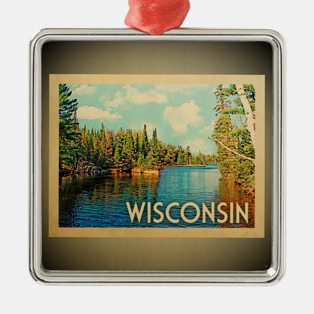 Wisconsin Ornament Vintage Travel (Vorne)