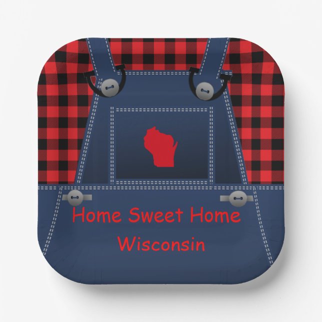 Wisconsin Overalls Buffalo Kariert 7" Paper Teller (Vorderseite)