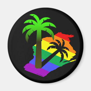 Wisconsin Palm Tree Magnet