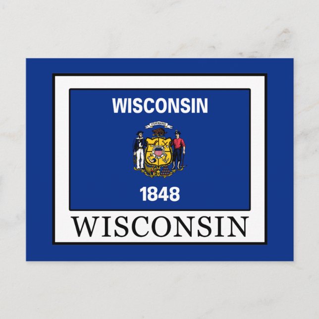 Wisconsin Postkarte (Vorderseite)