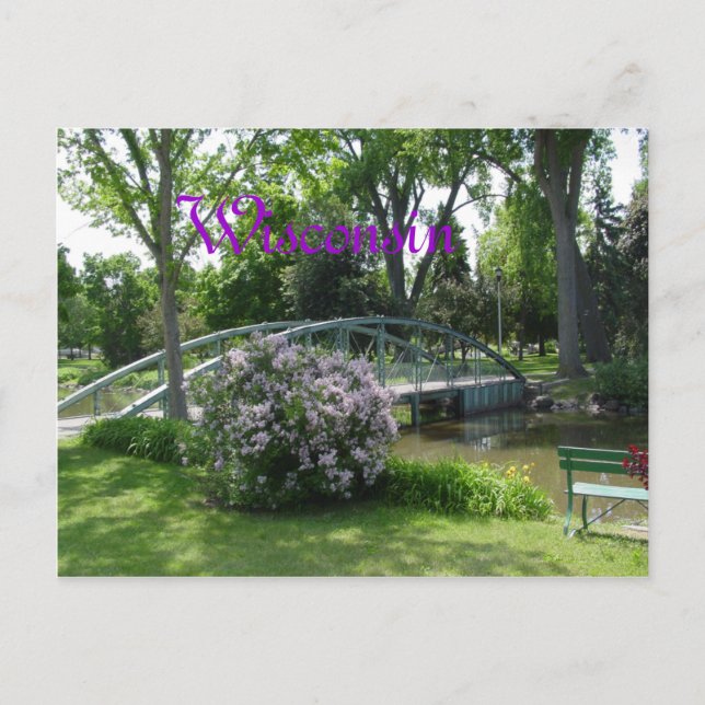 Wisconsin Postkarte (Vorderseite)