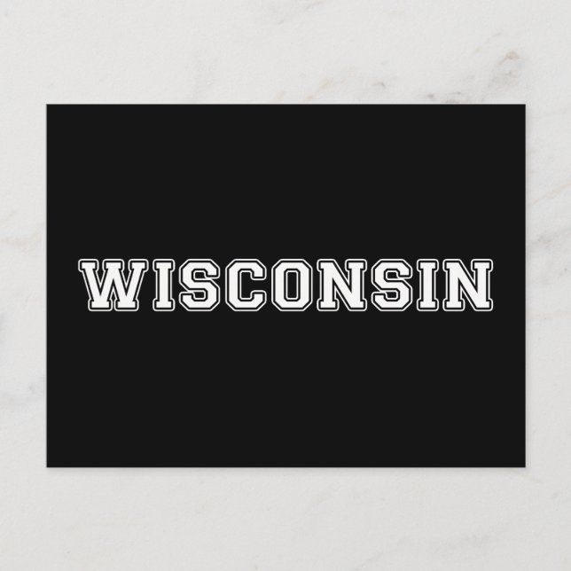 Wisconsin Postkarte (Vorderseite)