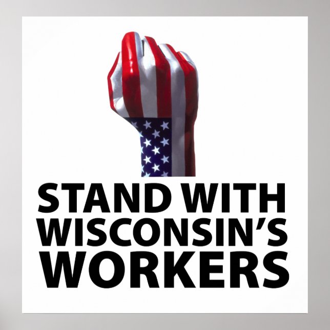 Wisconsin-Proteste Poster (Vorne)