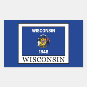 Wisconsin Rechteckiger Aufkleber