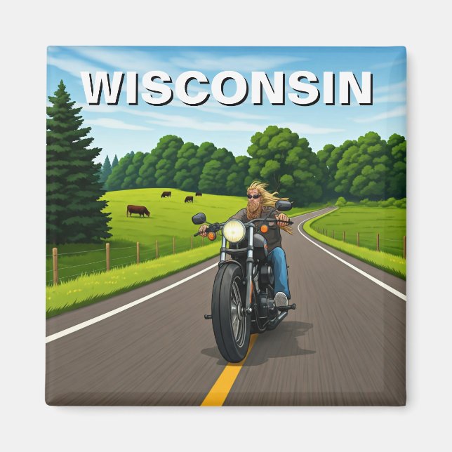 Wisconsin-Reise Magnet (Vorne)