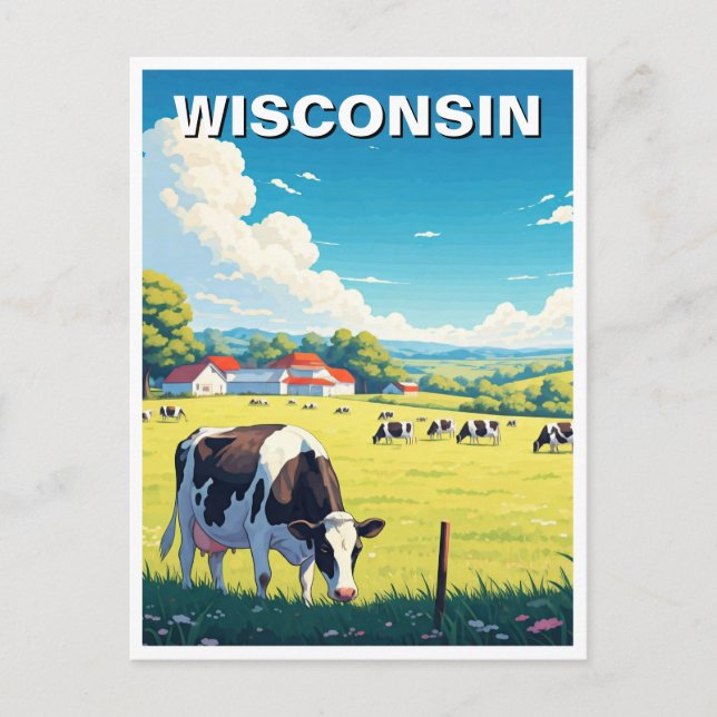 Wisconsin-Reise Postkarte (Vorderseite)