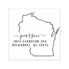 Wisconsin Rücksendeadresse Briefmarke Selbsterinne Permastempel