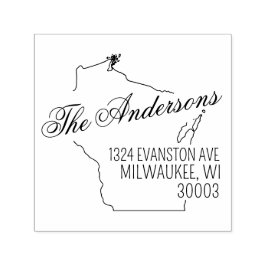 Wisconsin Rücksendeadresse Selbstfarbige Gummi-Bri Permastempel