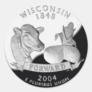 Wisconsin Runder Aufkleber