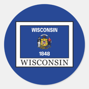 Wisconsin Runder Aufkleber