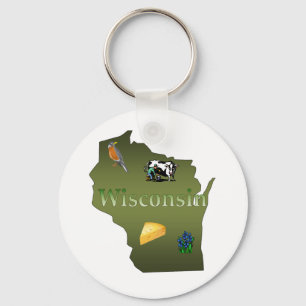 Wisconsin-Schlüsselanhänger Schlüsselanhänger