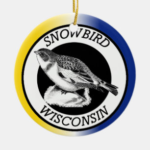 Wisconsin Snowbird Keramikornament