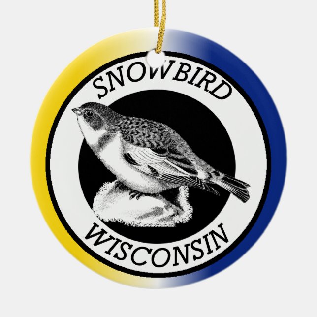 Wisconsin Snowbird Keramikornament (Vorne)